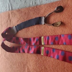 Suspenders,burgundy and navy blue